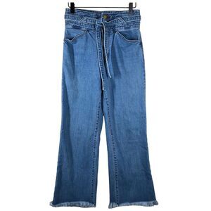 J Brand x Revolve Sukey High Waist Raw Edge Straight Leg Crop Jeans Size 26